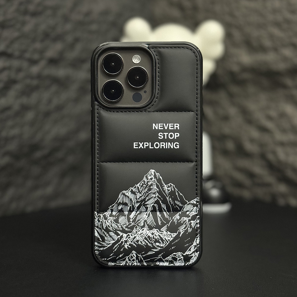 TEMU Original Positive Puffer Phone Case For Iphone 17 Pro Max 12 13mini 16e 16 15 14 13 12 11 Pro Max 16e 14 15plus Xs Xr Xsmax Down Jacket