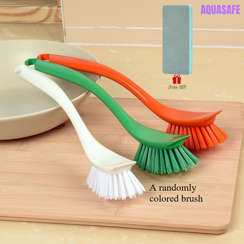 TEMU 2pcs Home And Commercial Care Cleaning Set, Including 1 Random Color Extended Handle Multi-functional Care Cleaning Brush + 1 Multi-functional