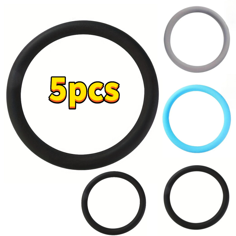 TEMU 5pcs Steering Wheel Covers Universal Candy Color Anti-slip Thin Round Compatible Plus Interior Care Maintenance Essential Accessory