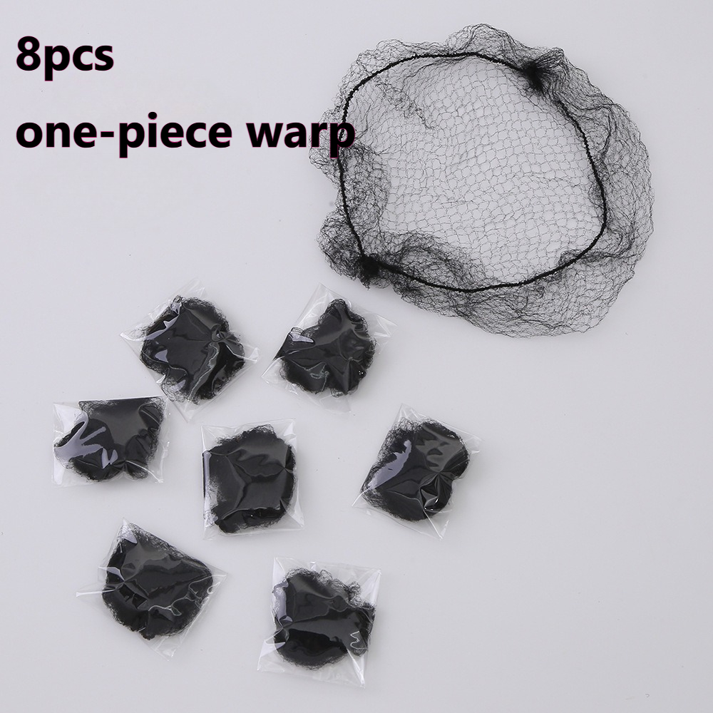TEMU 8pcs Individually Packaged Elastic Invisible Hair Nets - Hair Net Caps - Suitable For Staff - - Ballet Bun - Sleeping - Professionals' Bun -
