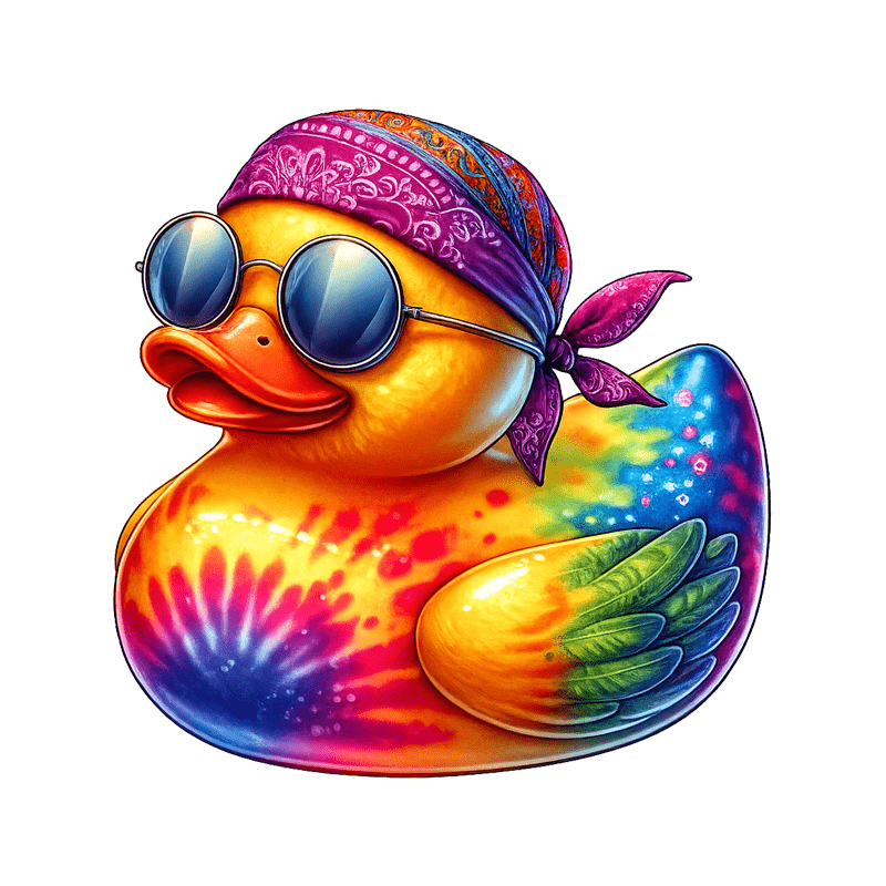 1pc  ow tie dye trendy duck heat t nsfer sticker trendy cool little yellow duck   ironing applique suitable for of clothing and applique supplies such as t shirts hoodies jeans jackets backpacks pillows etc