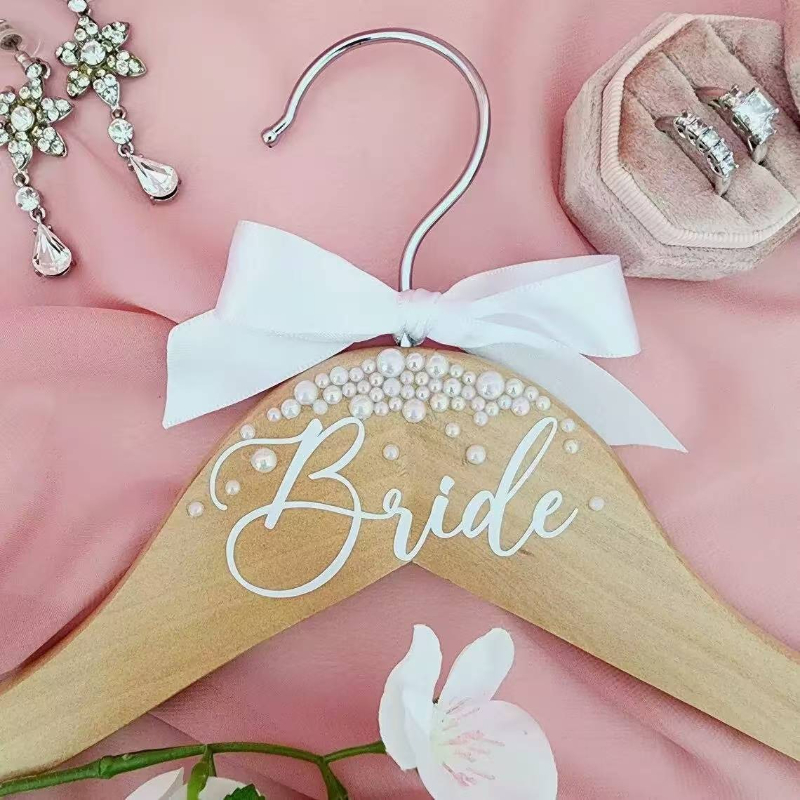 Single With - Perfect For Brides, Lightweight Garment Hanger, Stylish Gift For Weddings, , And Wedding Decorations
