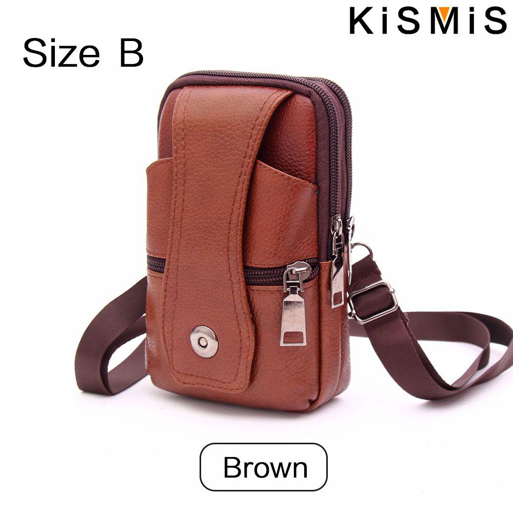 TEMU Fashionable Men's Leather Waist Bag - A Multifunctional Crossbody Bag With Shoulder Straps, Suitable For Daily Commuting And Outdoor Travel