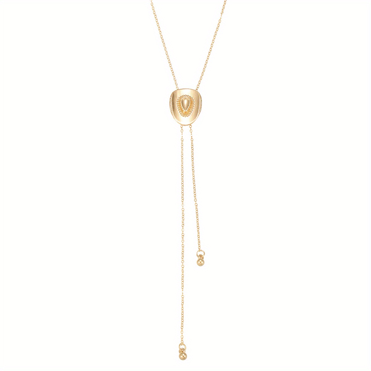 TEMU Creative Minimalist Cowboy Hat Design Pendant Necklace - Stylish And Versatile Women's Fashion Accessory For Daily Wear, Parties
