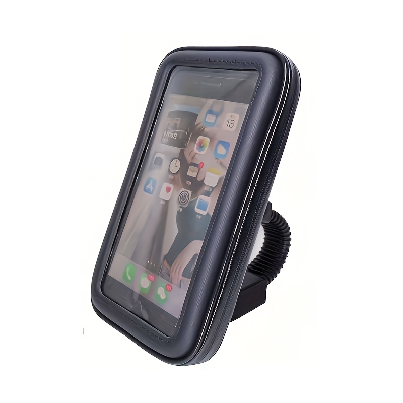 TEMU Phone Case - 1pc Black Phone Case, Suitable For Bicycles And Motorcycles, 360Â° Rotatable (stand Not Included)