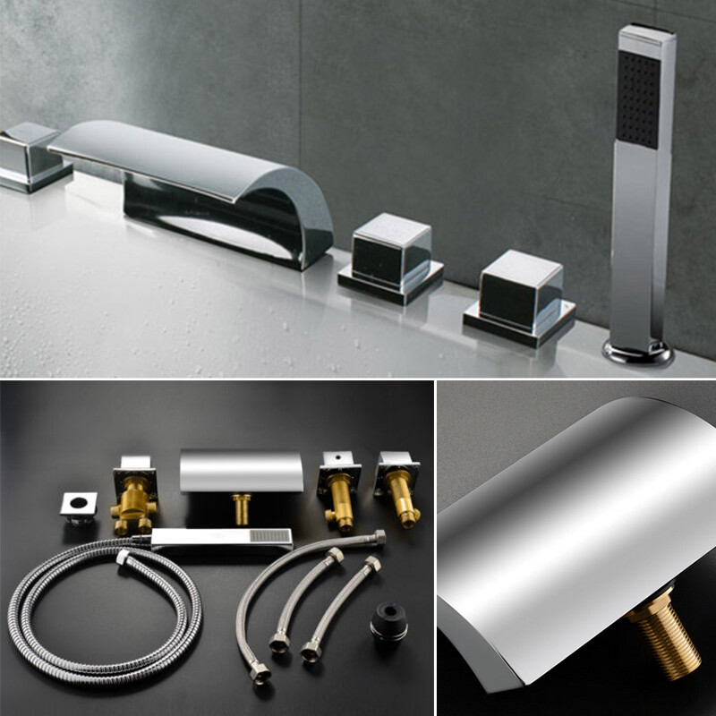 Luxury Bathroom Faucet - Modern Chrome Bath Sink Mixer Tap