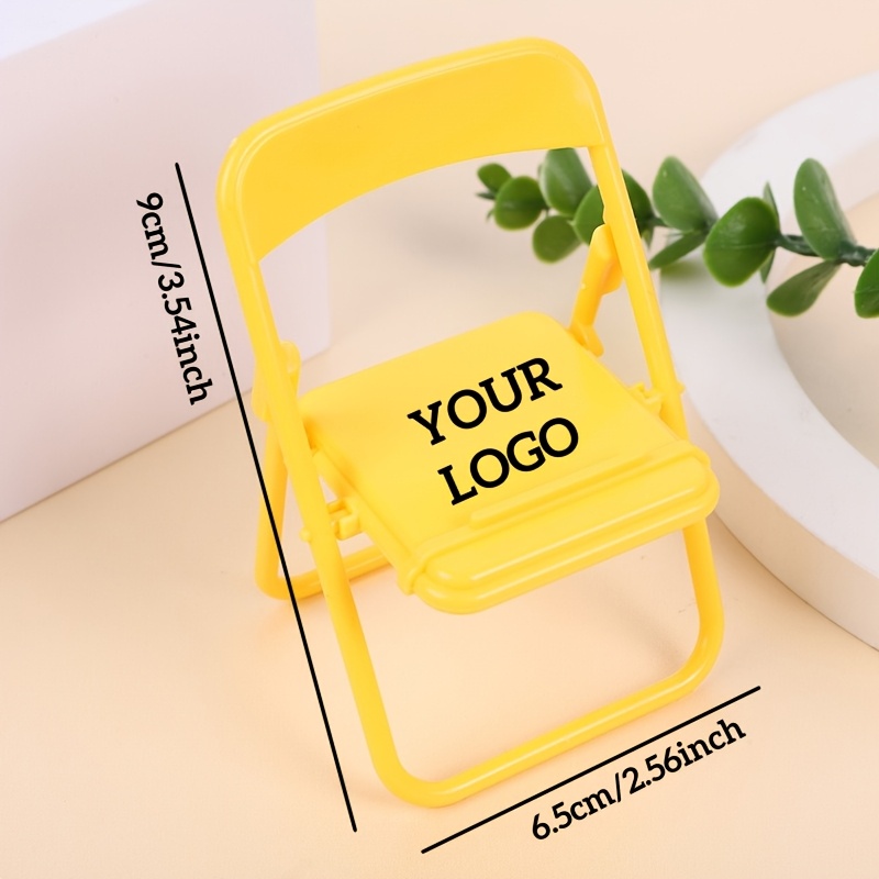 TEMU 45 pezzi LOGO personalizzabile Stile Ins Macaron Color Sedia Supporto Telefono da Tavolo Pieghevole Portatile Sgabello Supporto Universale Porta