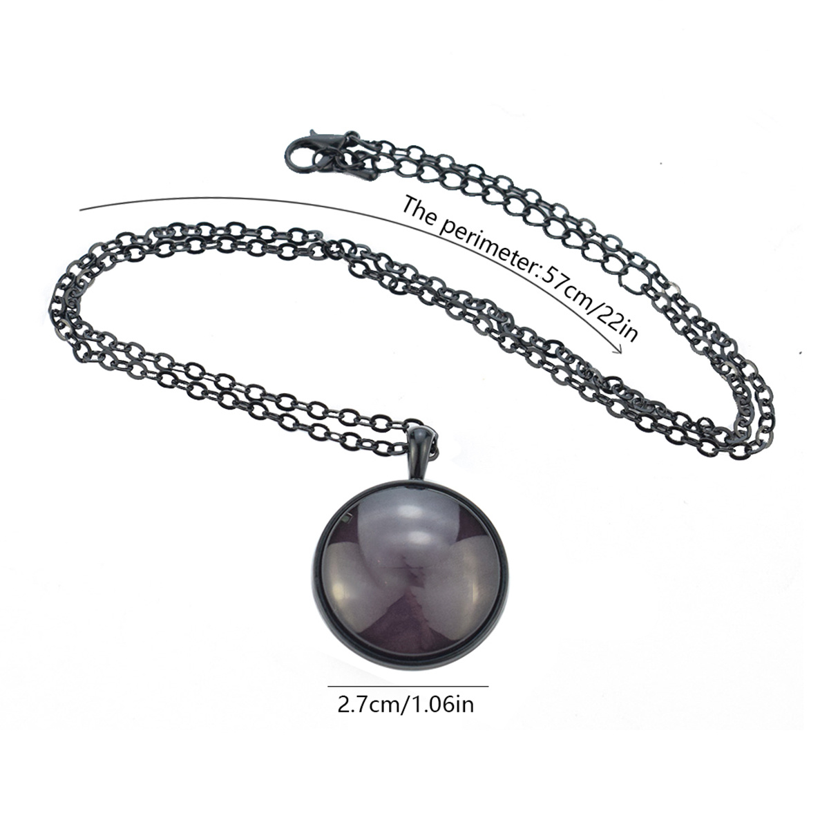 Starry Sky Design Glass Cabochon Pendant Necklace
