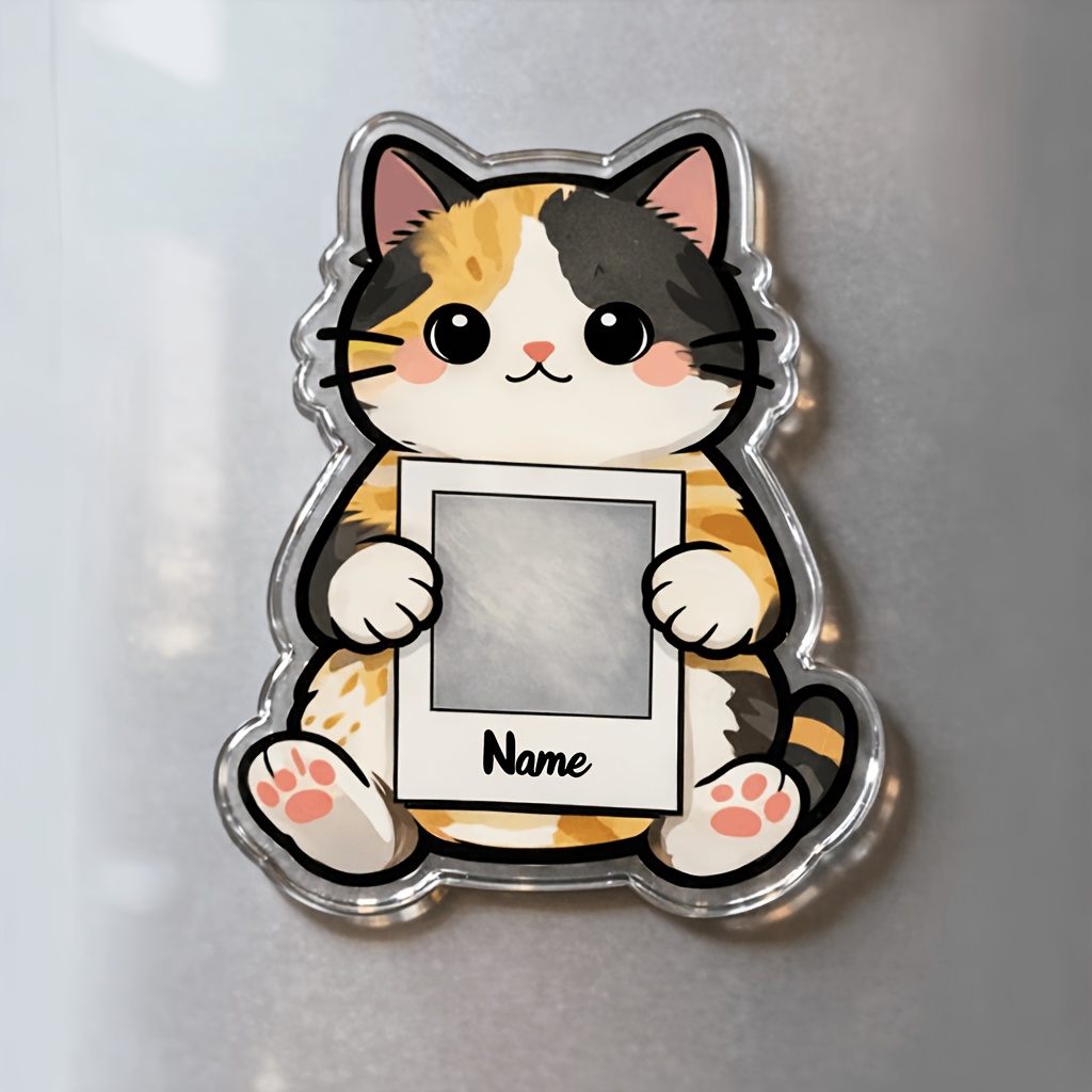 TEMU Magnete da frigo 2D personalizzato in acrilico a forma - Carica la tua foto e il tuo testo, design personalizzato soffice con di , magnete da