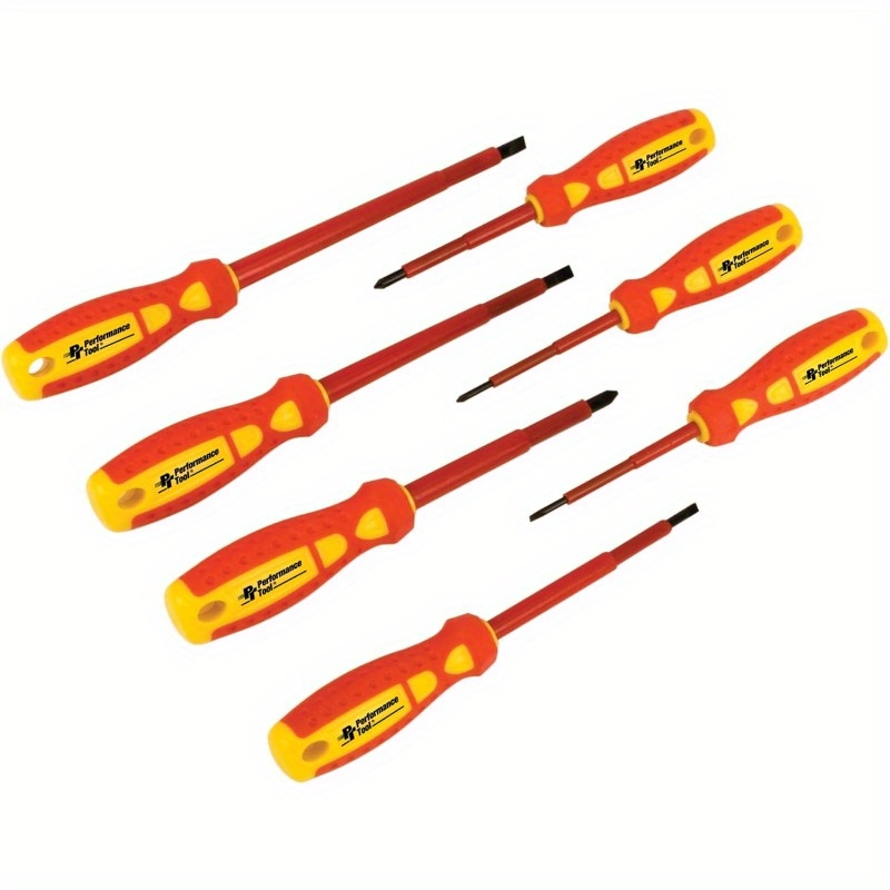 7pcs   w30897 electrical screwdriver set with ergonomic non-slip grip & color-coded tips - heavy-duty manual precision screwdrivers for electronics, home repairs, diy projects -   kit with flathead, phillips & slotted bits (no power required), professional cushion grip, durable screwdriver handles, ideal for electrical work, precision screwdriver set, tool set, screw driver set Product details 0