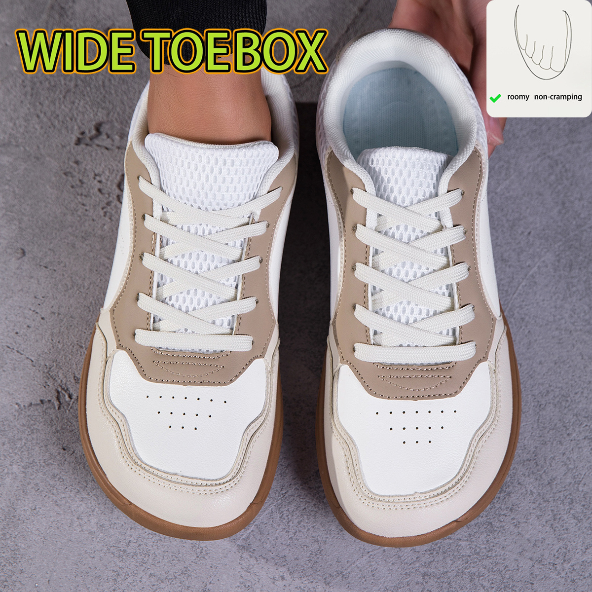 TEMU Zapatillas deportivas unisex de caña , nuevas, de ajuste ancho, transpirables, casuales, con diseño de bloques de color , cómodas, ligeras,