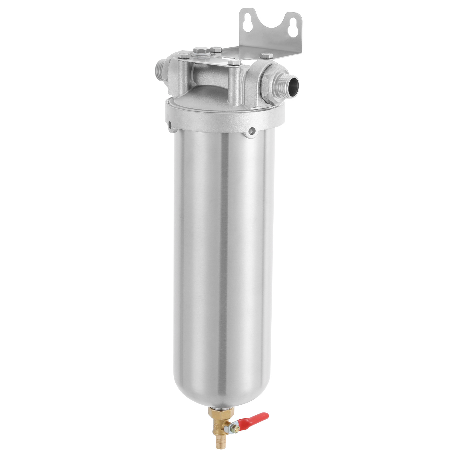 304 Stainless Steel Water Filter, 40 Micron Double-layer Sediment Filter, 1759.75gal/ H , 1" Standard Interface, Rust & Scale Removal For / Home/ Villa Water, With Wrench