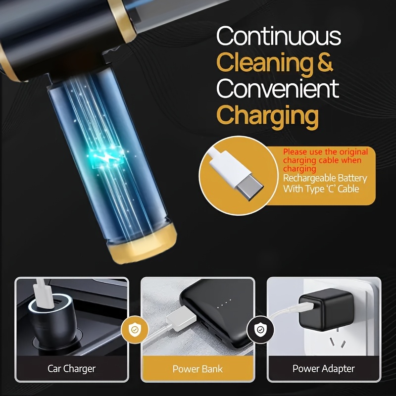 powerful cordless handheld vacuum cleaner with blow suction function usb rechargeable cordless mini vacuum suitable for home car office lightweight portable sweeper with filter dust cup blow sweep mode Product details 12