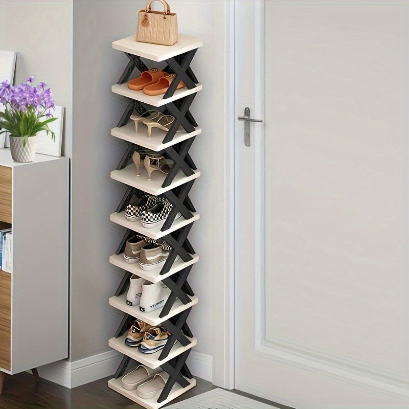 space saving corner shoe organizer tall narrow tier sturdy