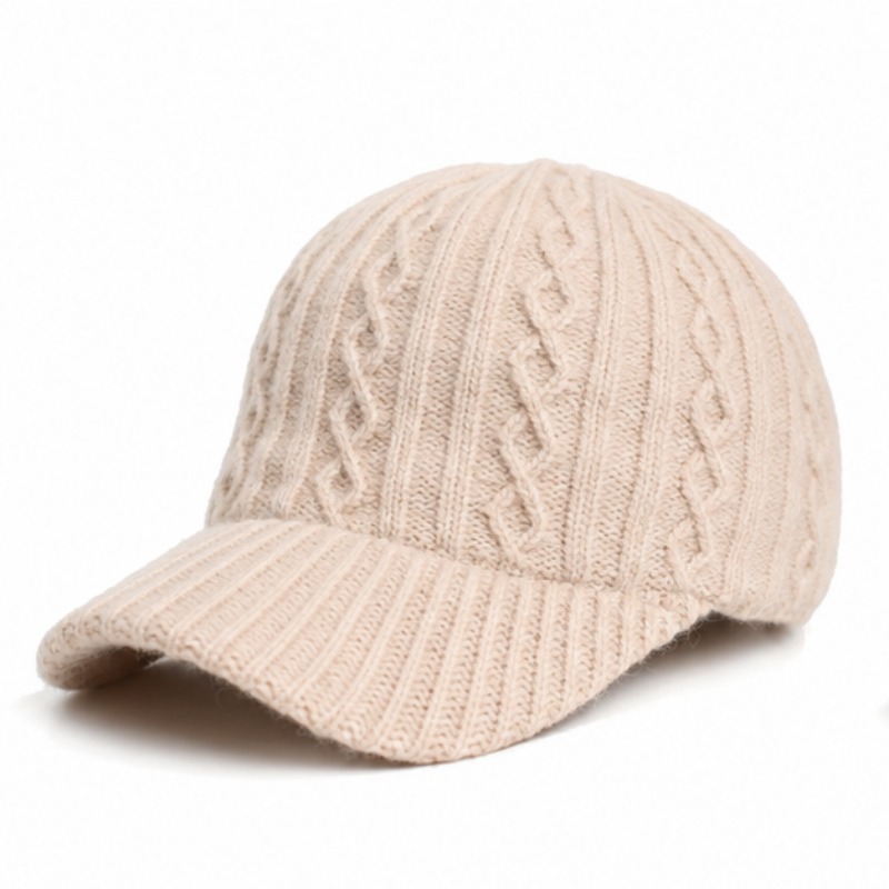 TEMU 1 Gorra de béisbol de invierno para mujer, Gorro de , Gorra con visor de de cable casual, Gorro de otoño invierno para exteriores, Gorra