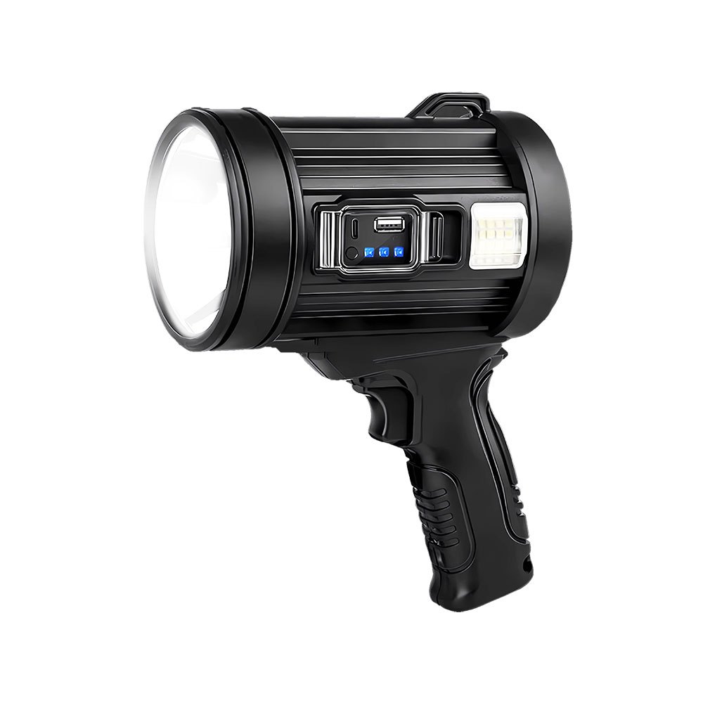 TEMU Led Spotlight - Rechargeable, Solar & Usb Powered With 6 , 4 Color Options, Waterproof, Ideal For Camping, Hiking, Boating, Boating Light,