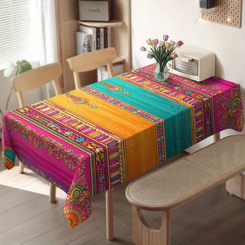 1pc diwali mandala floral table cover table cloth bohemian style table cloth diwali festival decoration supplies holiday gift festival decor