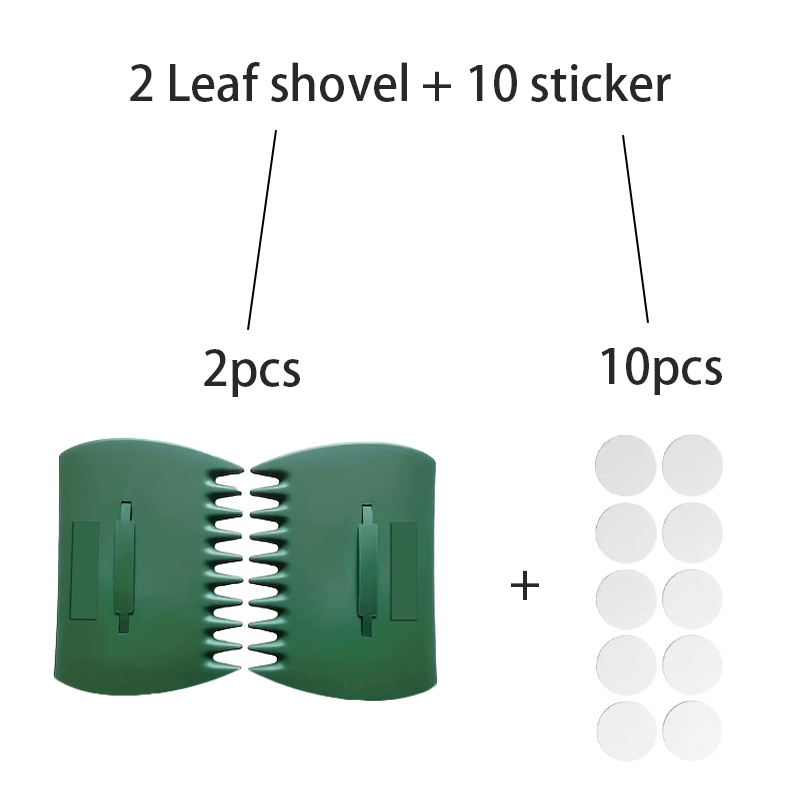 TEMU 12 pièces (2 pelles à feuilles + 10 autocollants) Râteau-pelle à feuilles de jardin, matériau en plastique robuste, outil à main pour la fête du
