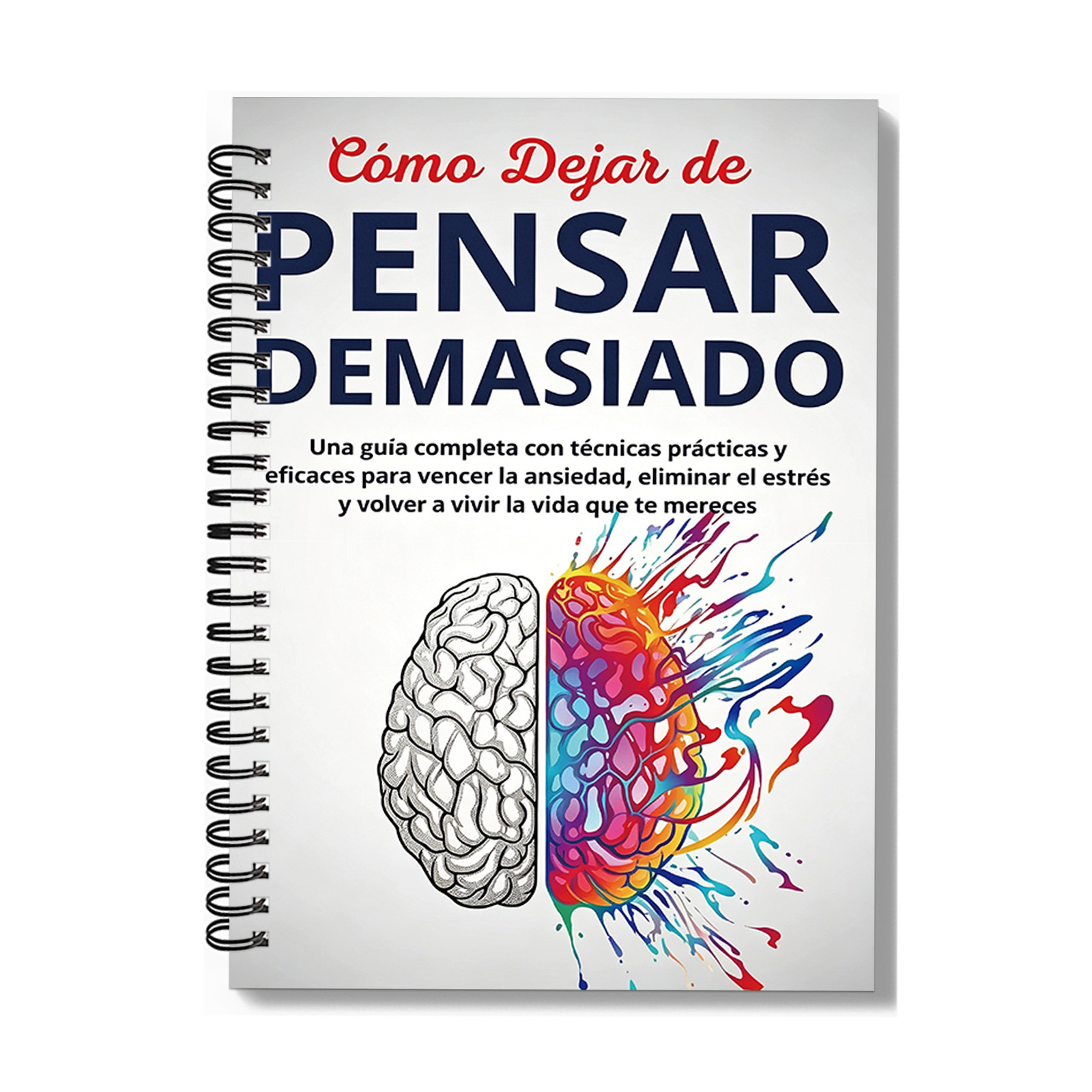 TEMU 1 pieza Cuaderno "Cómo dejar de " - Diario de dividido con páginas perforadas y cubierta por colores, agenda de adecuada para , gestión del