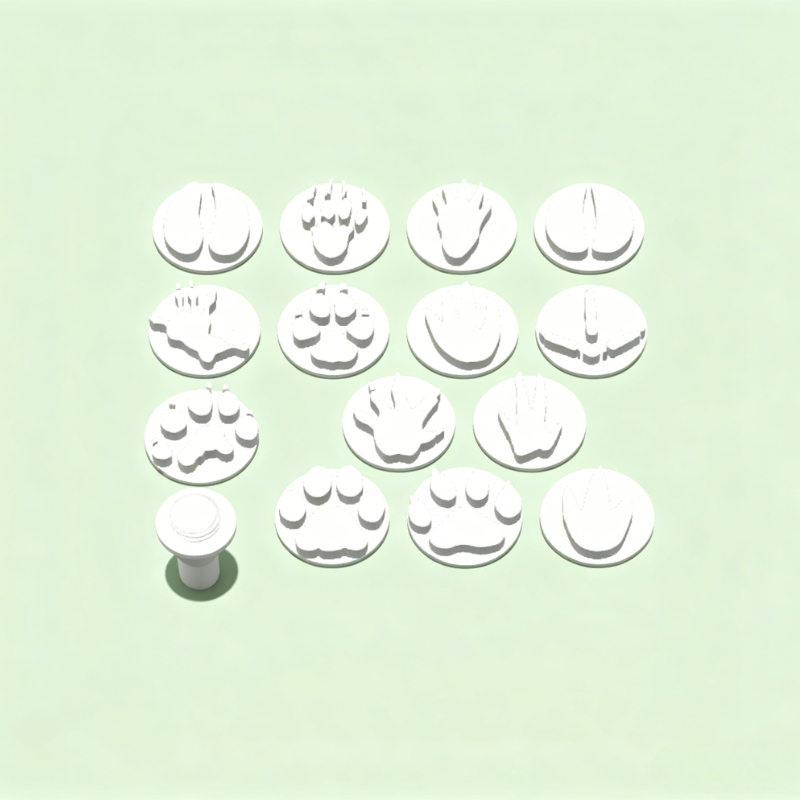 TEMU Ensemble de 15 tampons et moules à de pattes d'animaux - de pattes de , raton laveur, , opossum, lion et plus encore, réalistes, pour tampons en