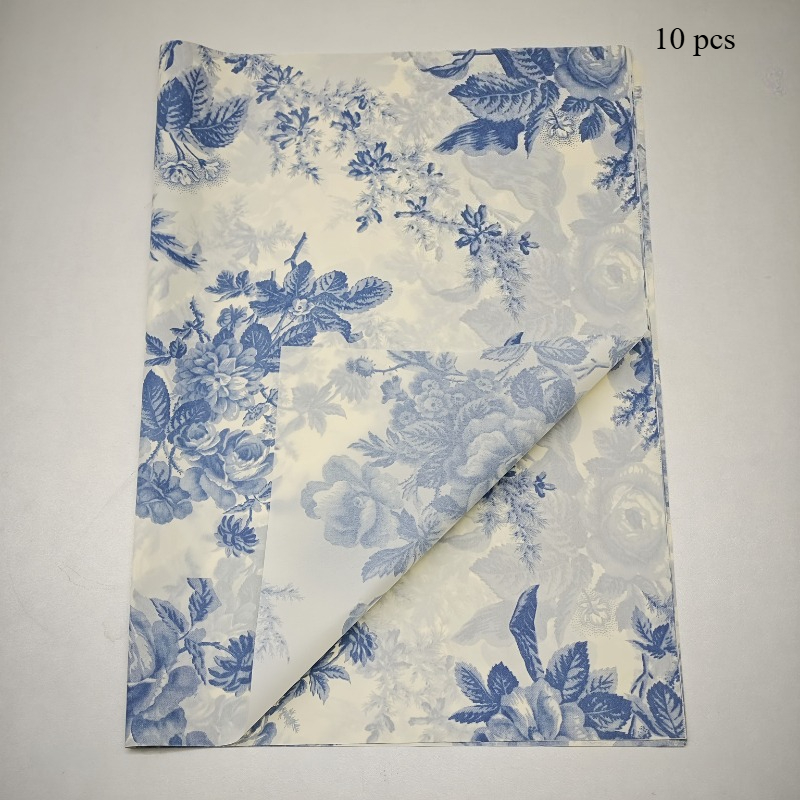 10 Sheets Of Pattern Tissue Paper, 20" X 14" Gift Wrapping Paper, Suitable For Wedding, Valentine's Day Gifts, Birthday Gift Wrapping, Bouquet Wrapping, Gift Bag Filler, Party Favors