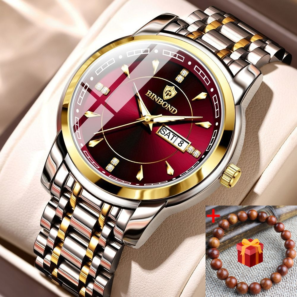 Image of Fashionable Business Men's Watch, Calendar Men's Watch, Casual And Versatile, Suitable For Parties, Travel, Work Wear, Birthday Gifts, , Holiday Gifts, Without Battery