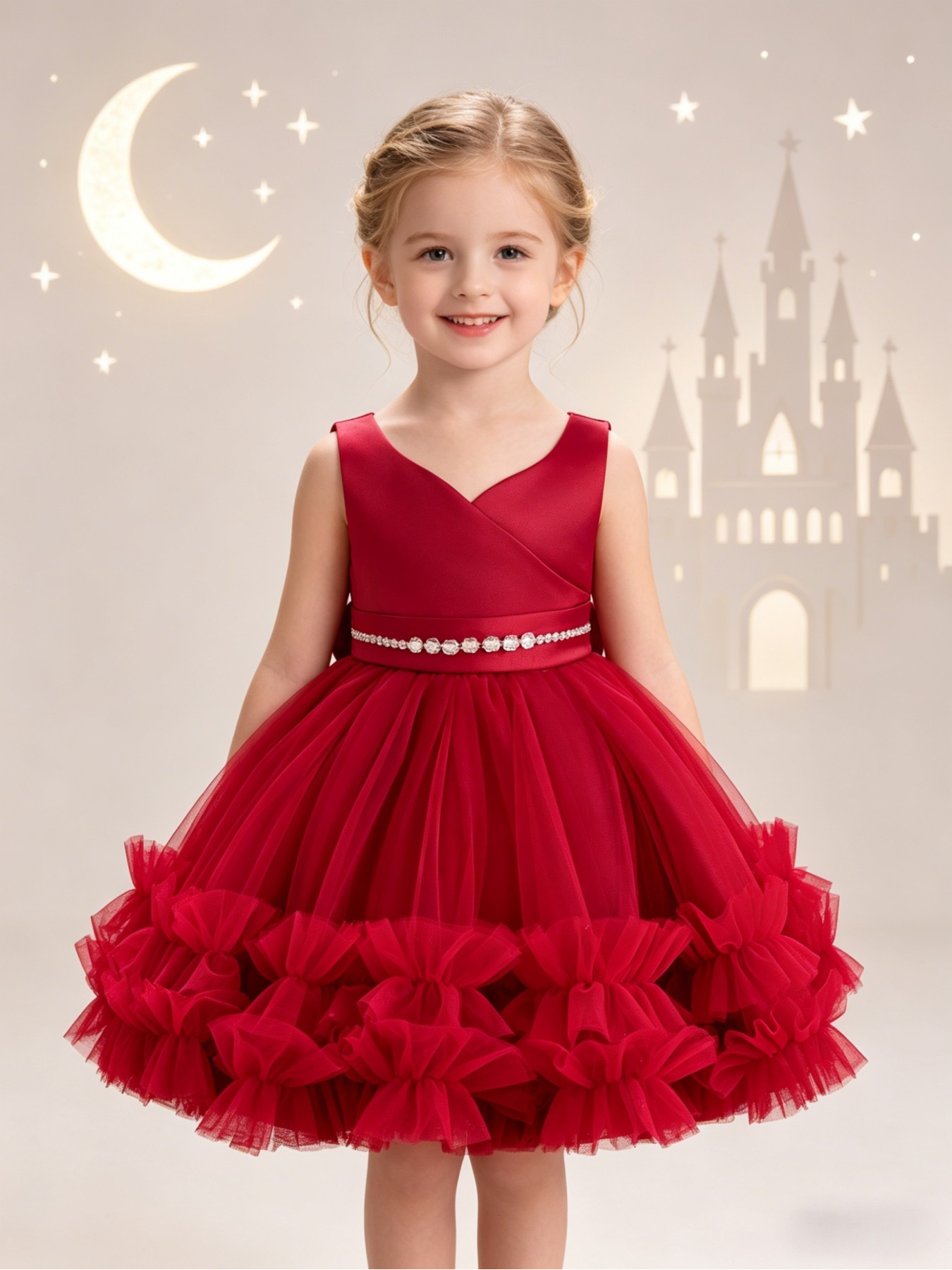 childrens red dress Sweetness Overload Red Petal Length main image 1