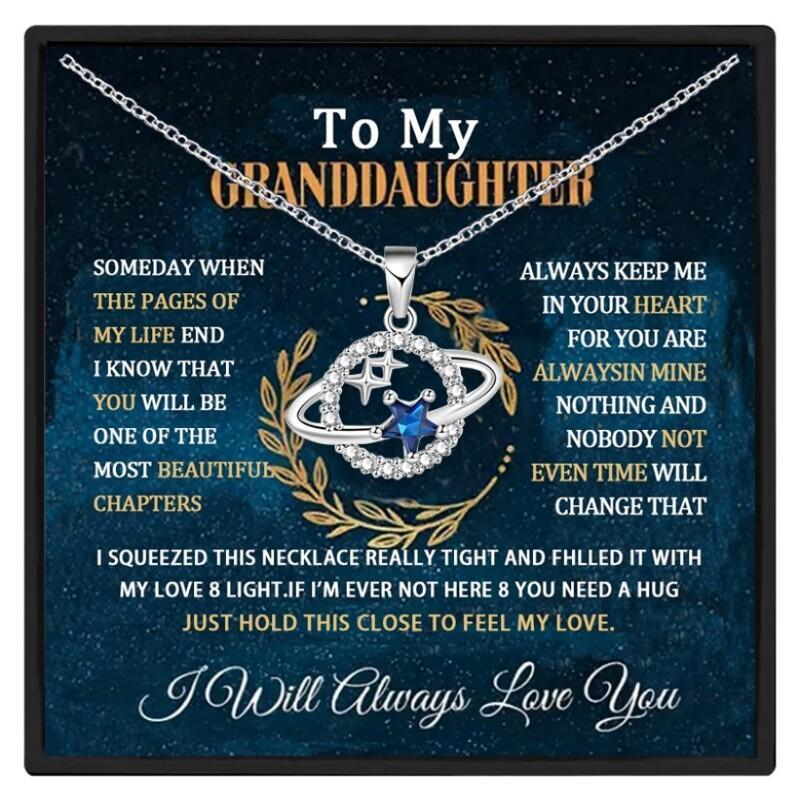 Stylish Star Pendant Necklace with Card Box