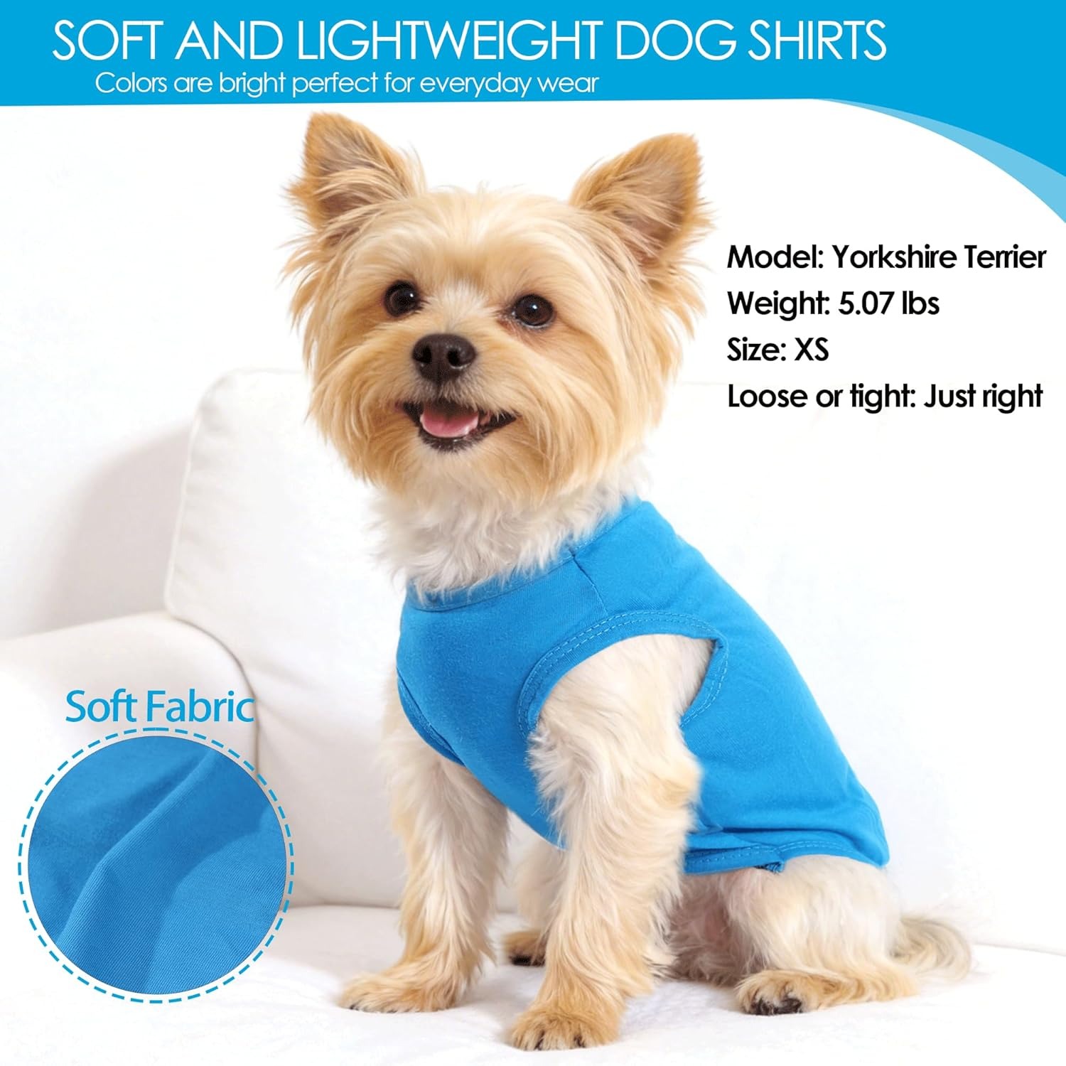 2pcs Chihuahua Clothes Summer Dog Shirt Suitable for Small Dogs Soft Puppy Outfit Camouflage Pattern Breathable Pet Apparel for Yorkshire Terrier Shih Tzu Cats XXS~M Blue Pink Green - Image 10