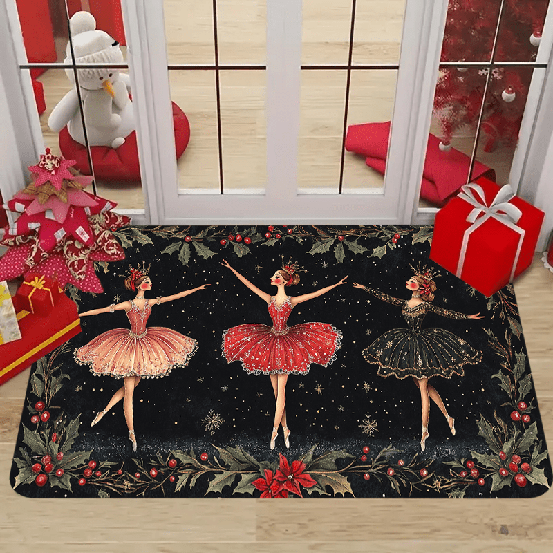 

Christmas Mat Ballerinas & Nutcrackers - , Decor , Christmas Decor