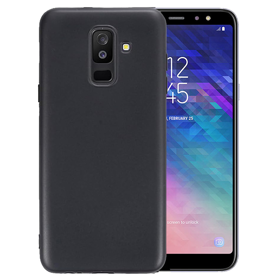 TEMU Phone Case - Case For For Galaxy A6 Plus 2018, Black Soft Silicone Case, Anti-scratch Shockproof, Bumper Protective Phone Cover