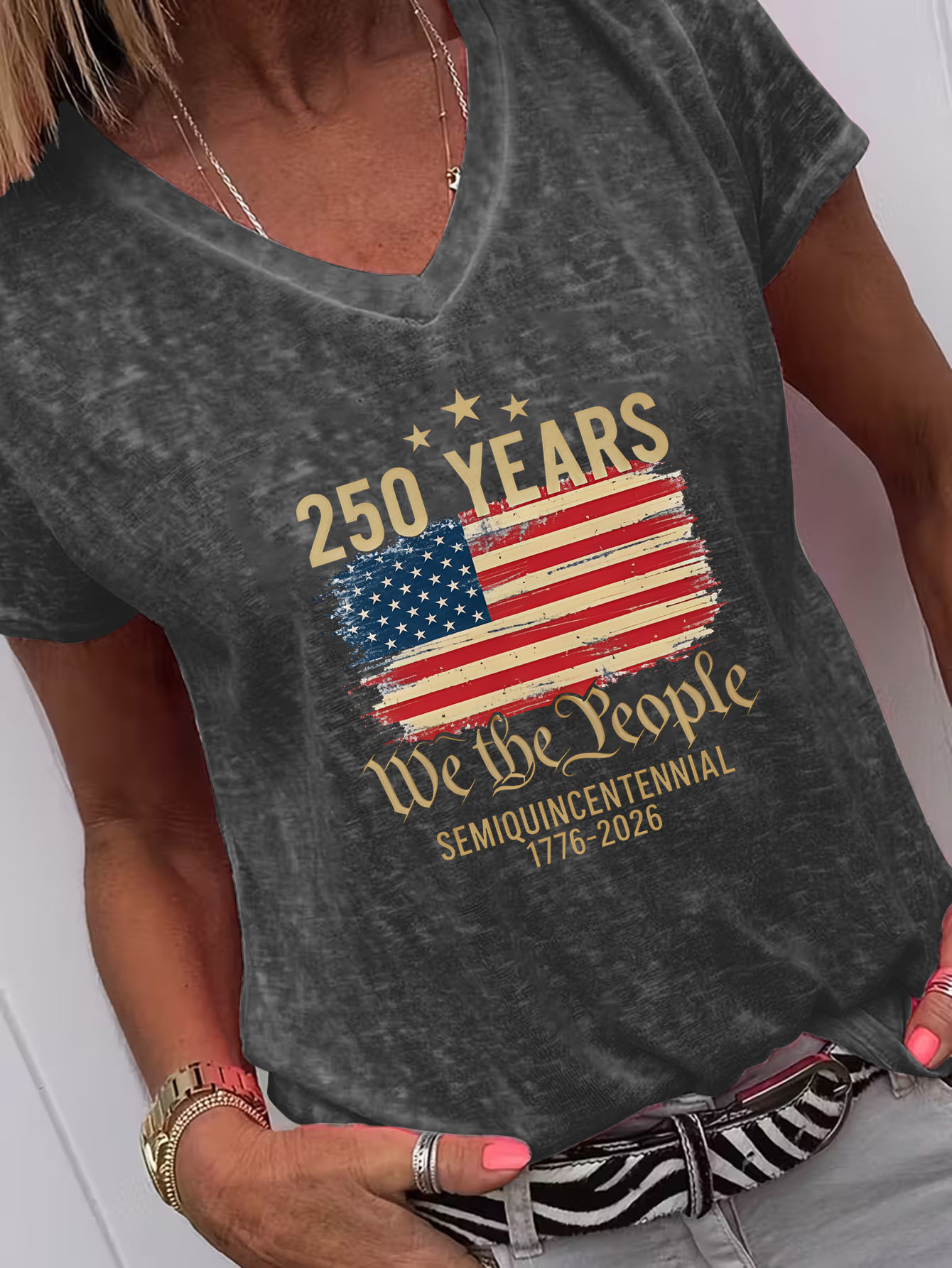 casual american flag print tshirt   home   or as a gift ideal for new year valentines day and more 250 years   17762026