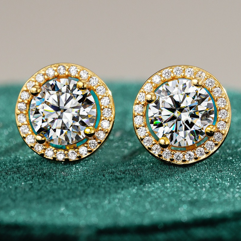 Moissanite Earrings for Daily Wear, Unisex Gift