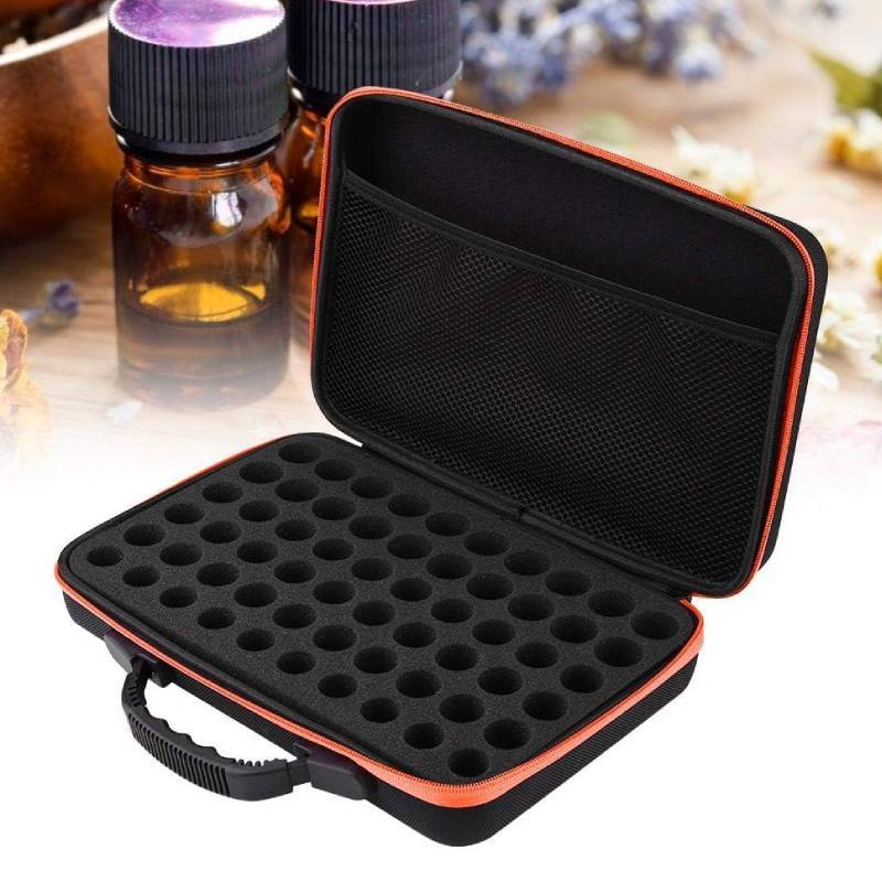 

Portable Essential Oil Storage Holder Box Organizer Carrying Case With Handle, Essential Oils Box Holds 60 Bottles 5ml 10ml 15ml Bottle