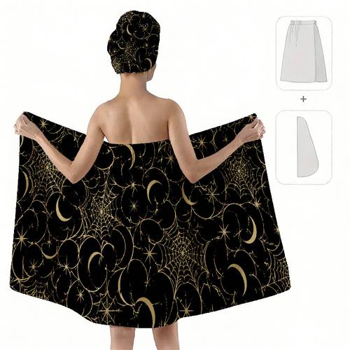 immagine dell'articolo set accappatoio - design rete e stella a , , taglio aderente , per feste, celebrazioni festive, attività notturne e abbigliamento autunnale