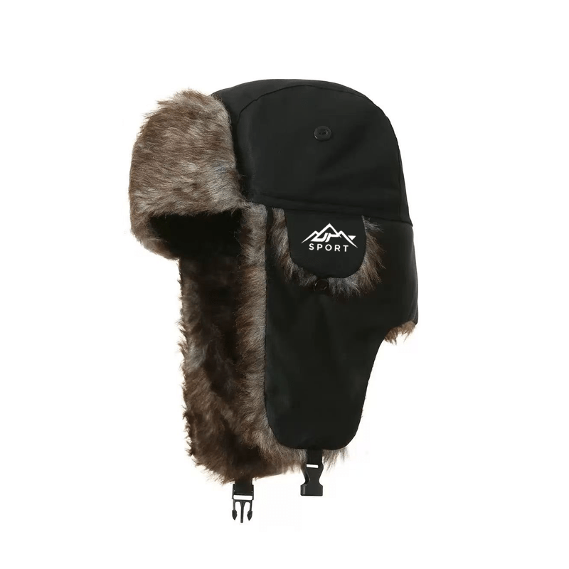 TEMU Men Winter Fleece Lined Trapper Hat, Ear Warm Windproof Hat Snowy Days Outdoor Daily Wear