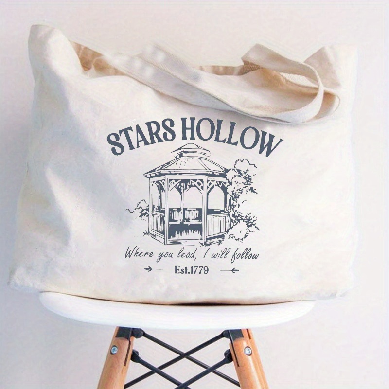 E-shop Stars Hollow Damen Unisex Tragetasche - Vintage Pavillon & EST. 1779 Design, Langlebige, Maschinenwaschbare Strandtasche für Einkaufen, Reisen,