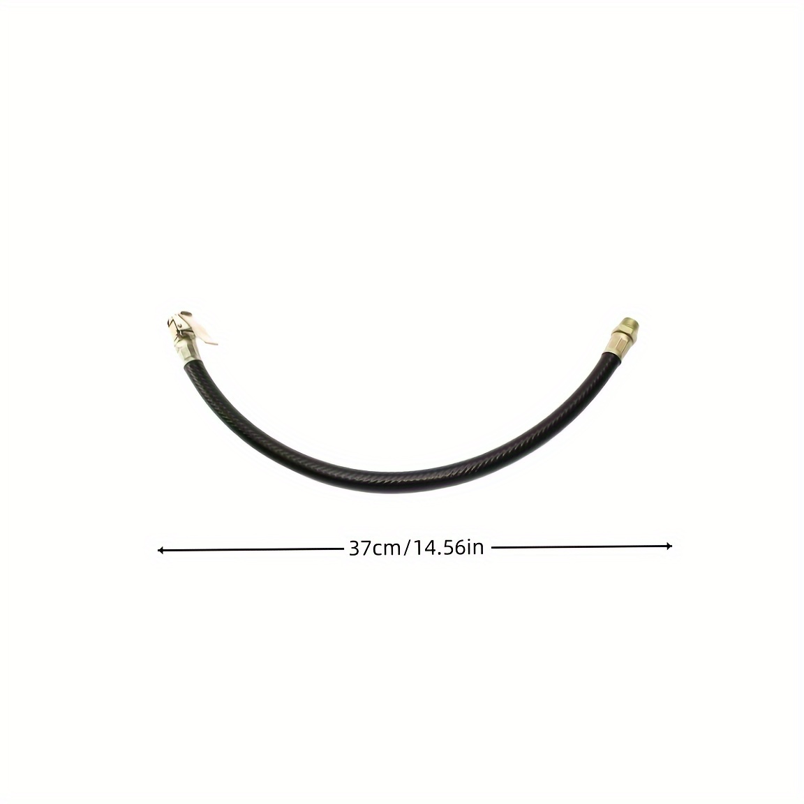 прочный шланг из синтетической резины для накачивания шин, оснащен манометром, подходит для автомобилей, мотоциклов и велосипедов - простая установка, аксессуар для воздушного насоса премиум-класса,   подходит для накачивания автомобильных шин, без аккумулятора Детали 0