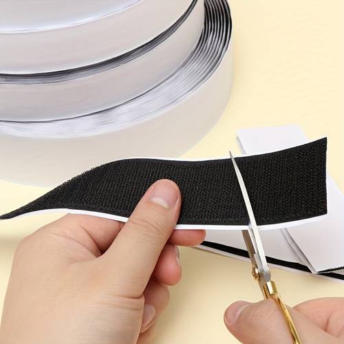 310 620cm self hook and loop fastener tape strong polyester black and white very suitable for use homes and offices self wall hooks door curtains and window screens in rolls of 310cm and divided