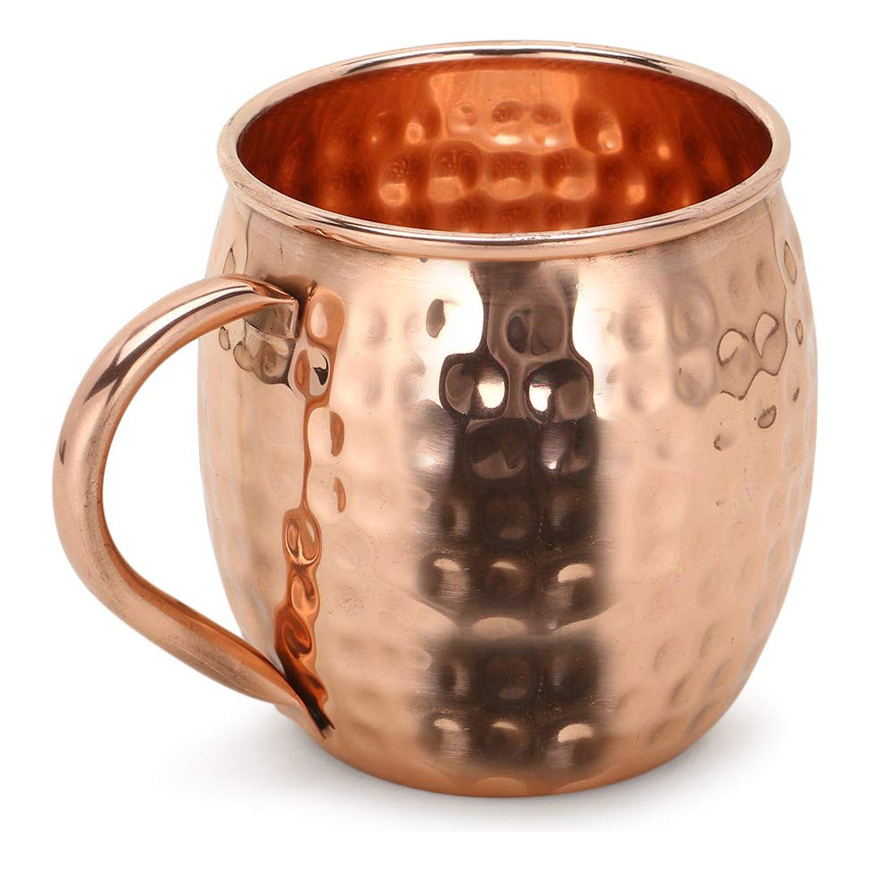 TEMU Mug en Cuivre Pur – Finition à & Poignée Tonneau. Style Vintage et Plaisir . Parfait pour Offrir.