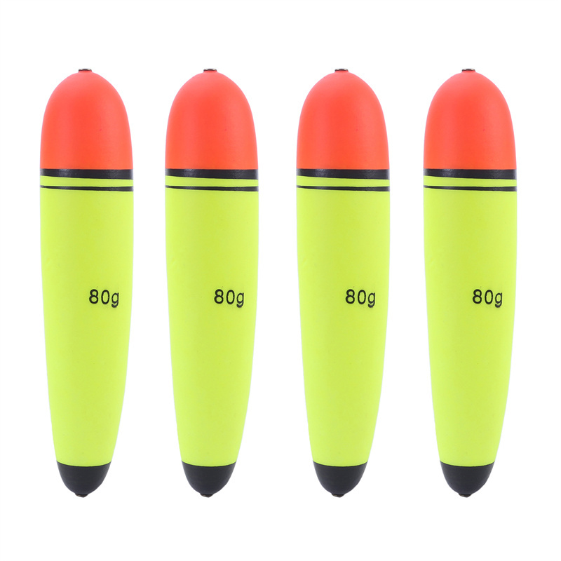 TEMU 4pcs Rock Fishing Long-casting Through-wire Floats- Big-bellied Design, 20g/ 50g/ 80g Weights, Fishing Slip Bobbers, Essential Fishing Floats
