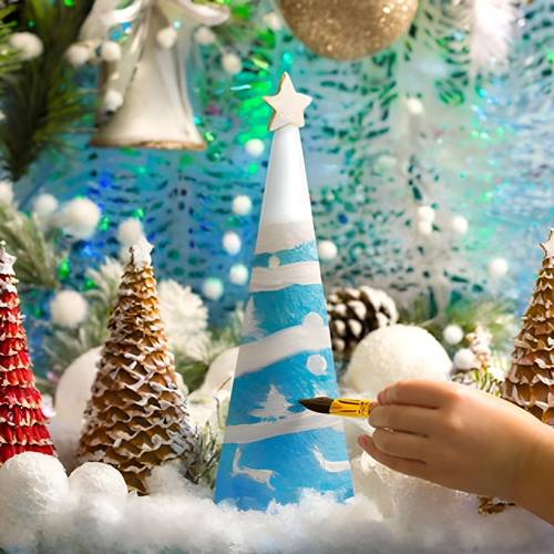 2pcs large white hand made foam cones for christmas trees holiday decorations display sturdy and lightweight foam paintable decoratable for art projects parties weddings parties bulk craft supplies