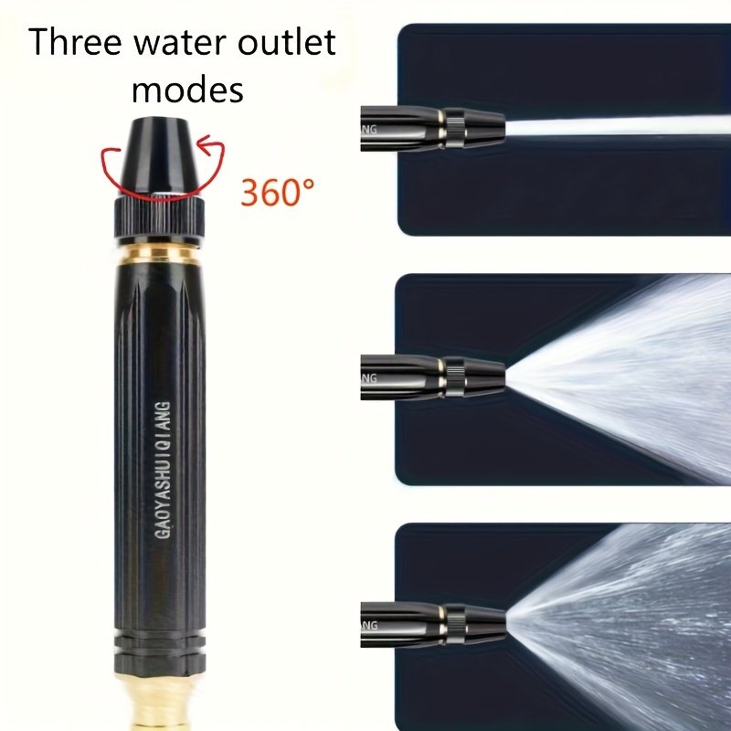 2 wash hose nozzle portable adjustable water spray gun with ergonomic handle metal connector hose clamp high sprayer for car motorcycle bicycle cleaning Product details 4