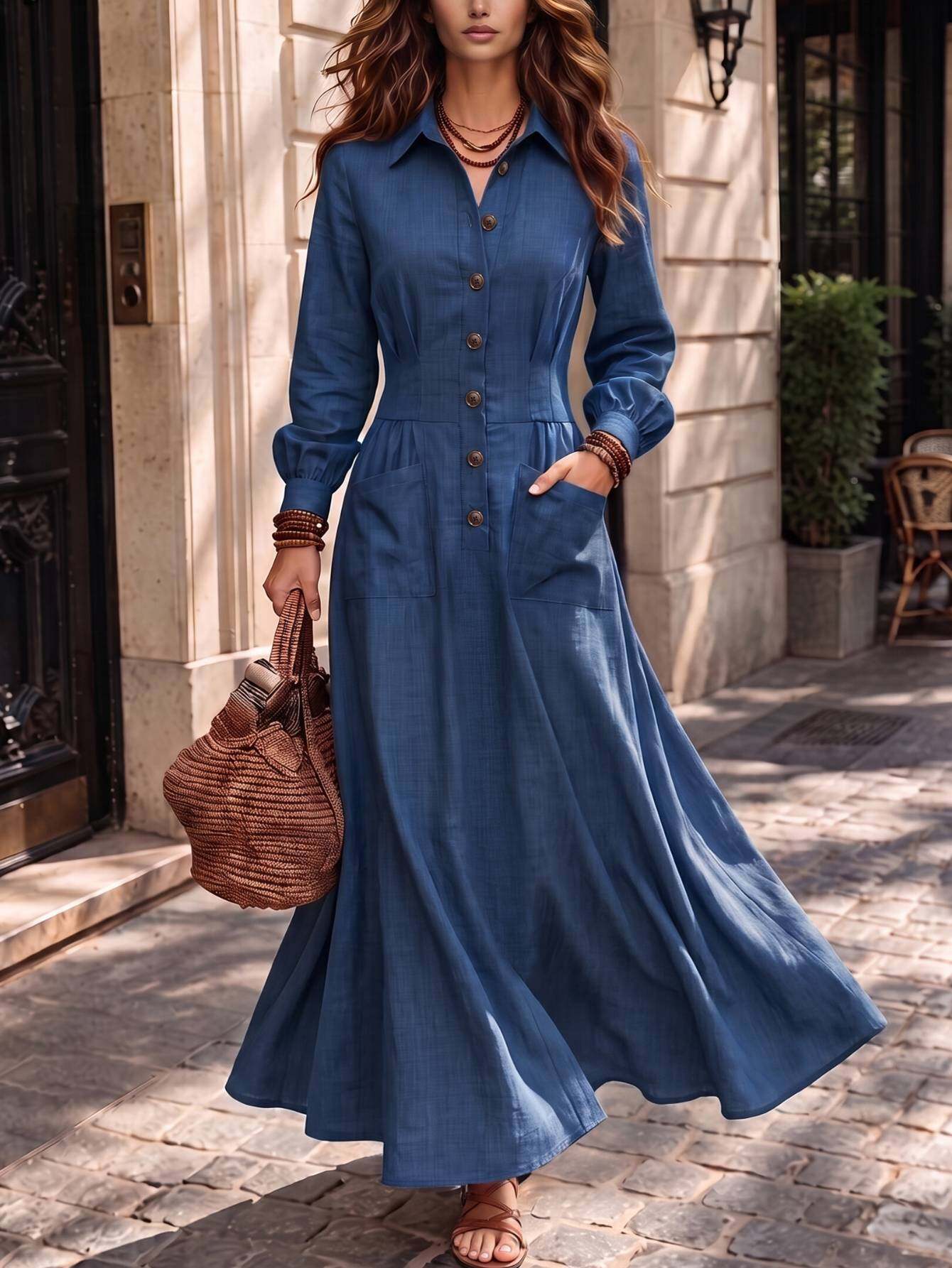 ladies dress full long sleeve dresses women sold on Temu United States Inspirational