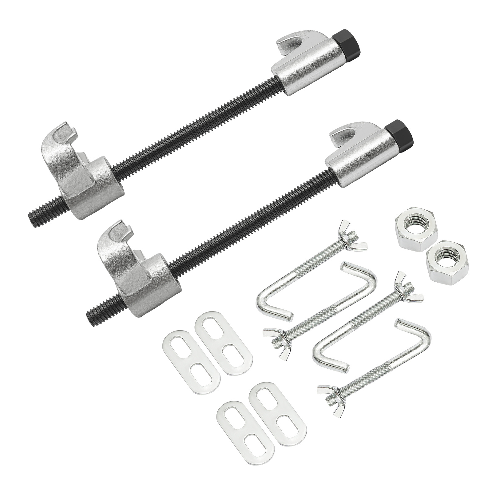 Image of Quiltern 2pcs Professional Spring Compressor Sets, 30cm/12in Carbon Steel Spring Compressor With Accessories Spring Compressor Tool For Most Cars And Trucks