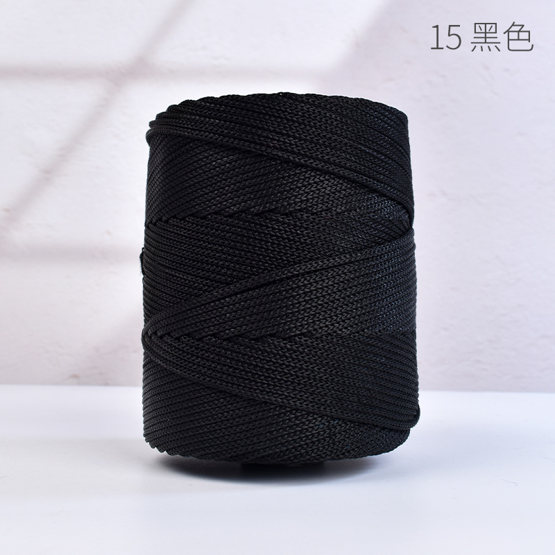 Image of Polyester Braided Rope 3 Mm X 229.51 Meters, Braided Crochet Thread, Polypropylene Rope Crochet Bag Rope, Beautiful Color, For Tapestry, Bags, Plant Hangers, Hats, Chassis, Handicrafts, Gifts
