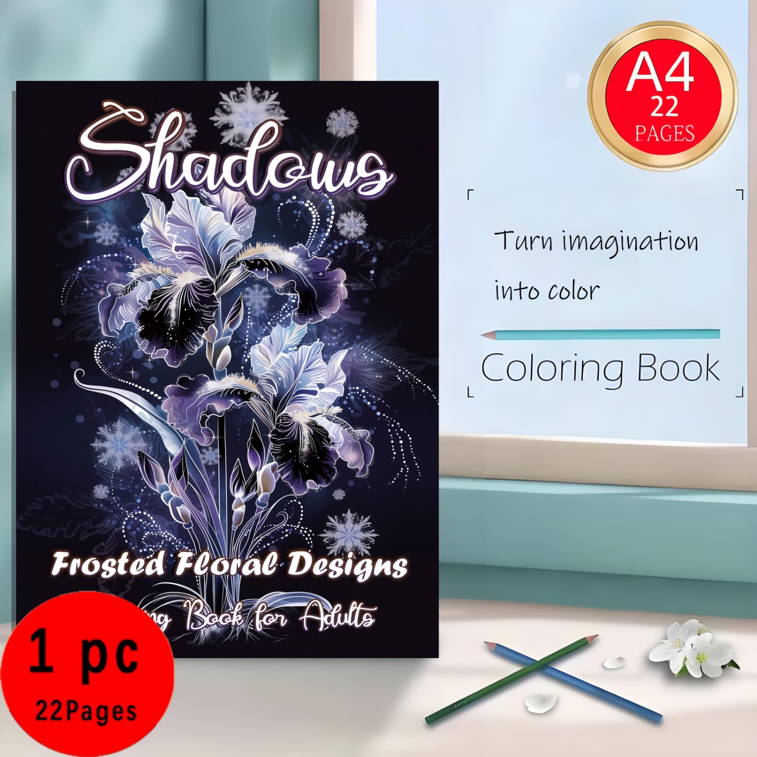 Image of A Creative Coloring Book About Blooming , Stunning Adult Innovative Coloring Book, And Simple, With Exquisite Content. Suitable For People, , Couples, , As Well As Parties, Valentine's Day