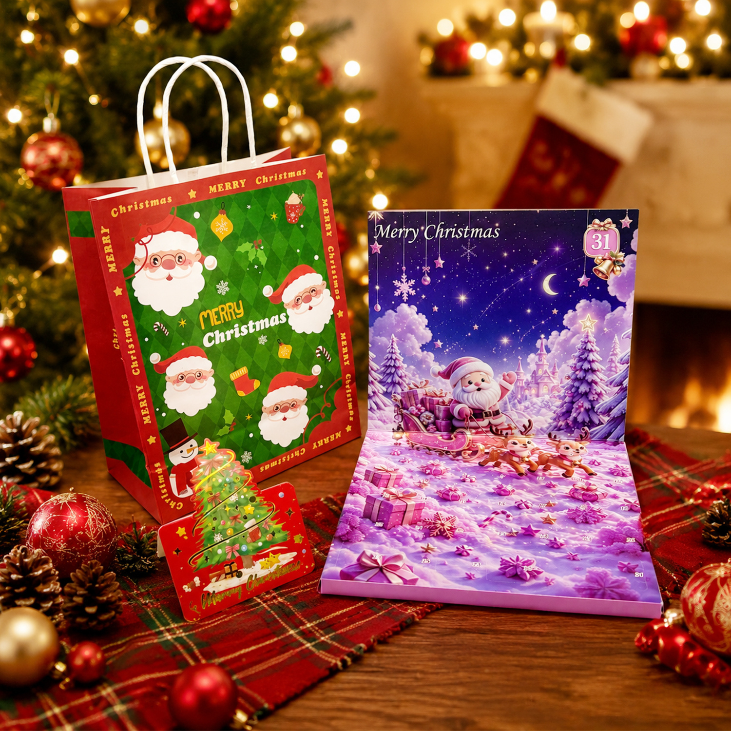 2026 Christmas Advent Calendar Gift with 31 Compartments
