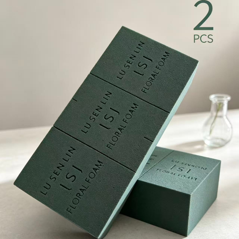 TEMU 2pcs Set Of 22.5*10.5*7cm Square Floral Foam Blocks, High-density Flower Arranging Foam With Water Absorption And Locking . Features Absorption,