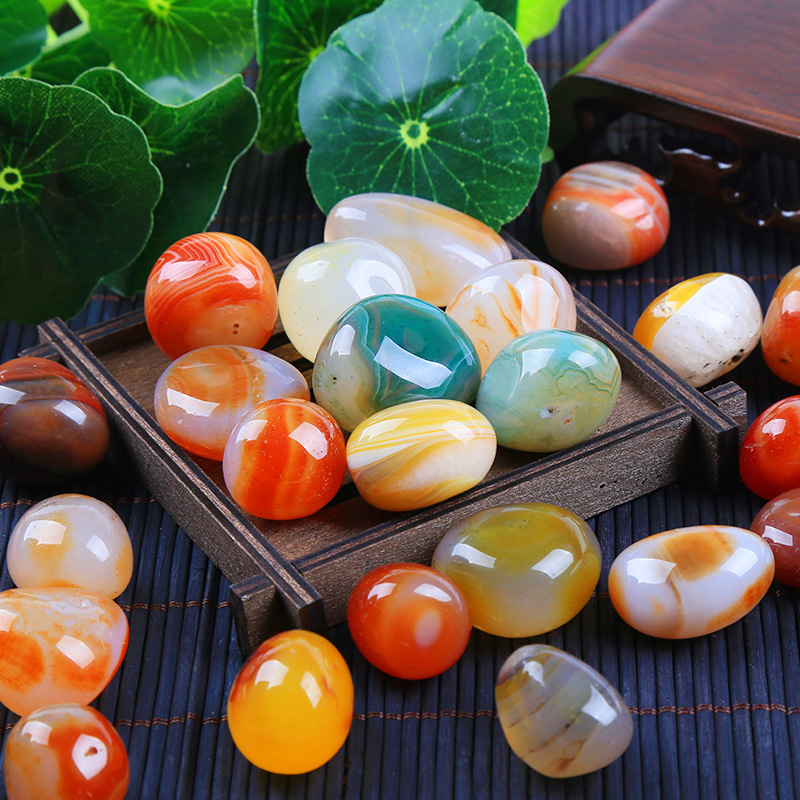 TEMU Random 105pcs Multicolor Bohemian Mixed- Polished Stones And Crystals In Bulk - Assorted Polished Synthetic Gemstones, Suitable For Home Decor,
